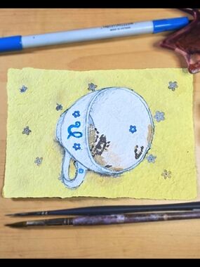 🎨 Drink: Handmade Watercolour Gouache Painting